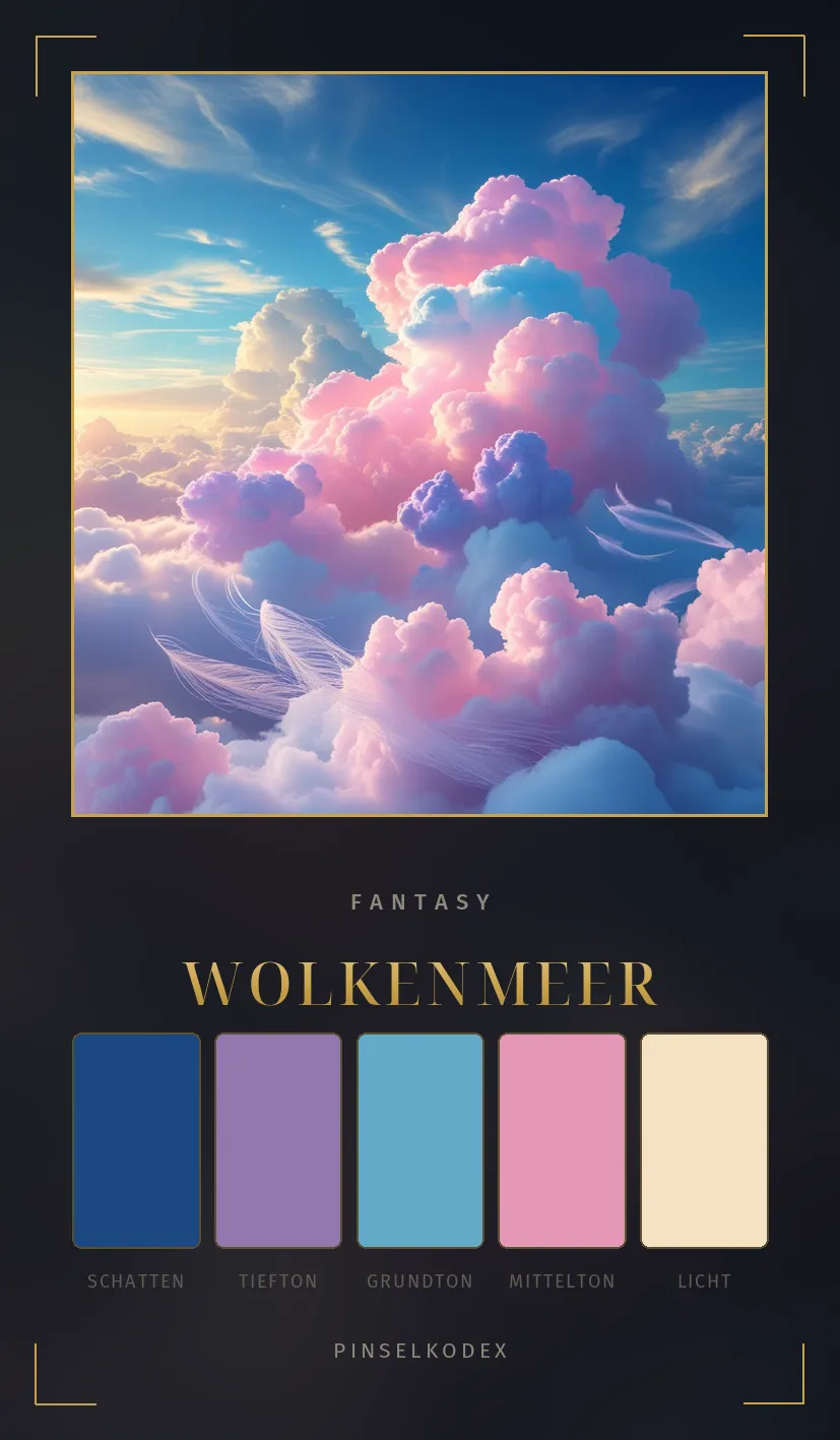 Karte Wolkenmeer: Rosé, Flieder und Himmelblau