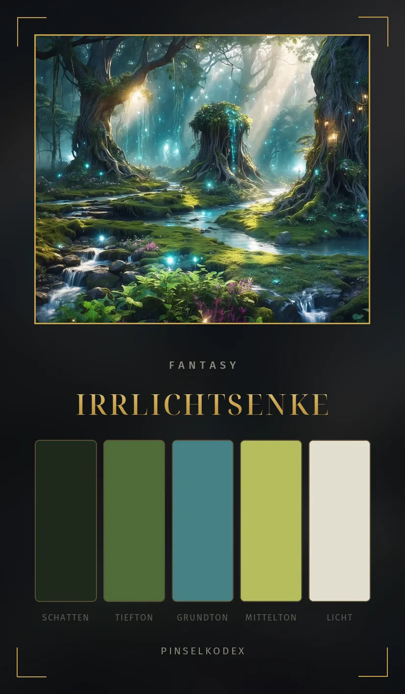 Karte Irrlichtsenke: Grün, Grau und kaltes Leuchten