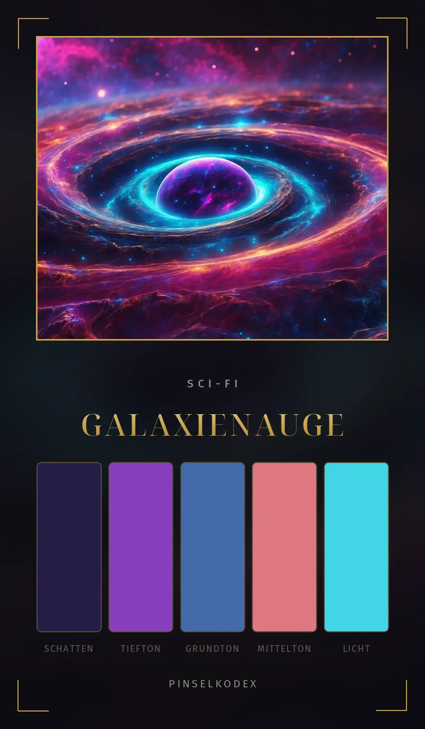Karte Galaxienauge: Zyankern in violettem Staub