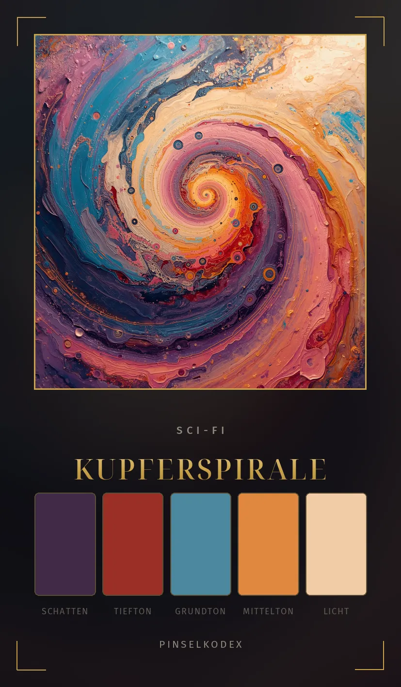 Karte Kupferspirale: Rahm, Rosé und Kupfer